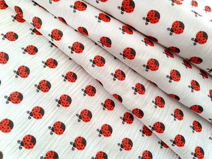 Mušelín Beruška, dětská bavlna, bavlněná látka metráž, mušelín