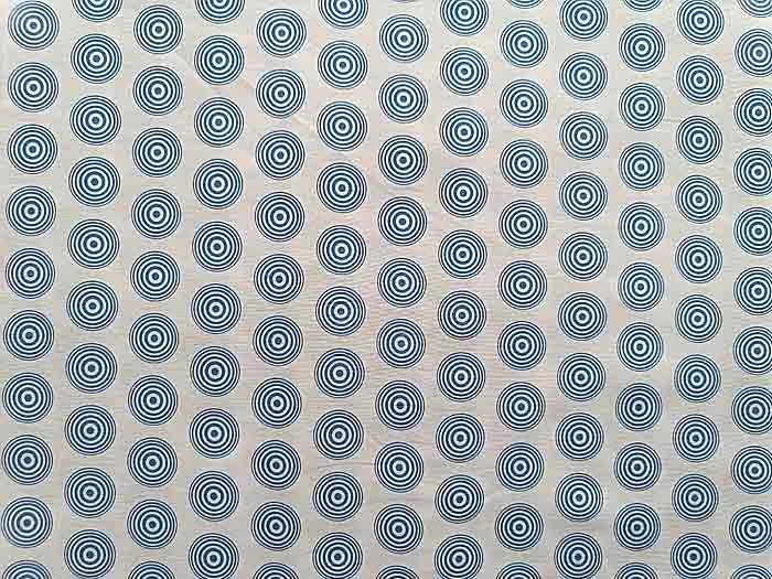 Bavlna Mořská pěna, modré kruhy, dětské látky metráž