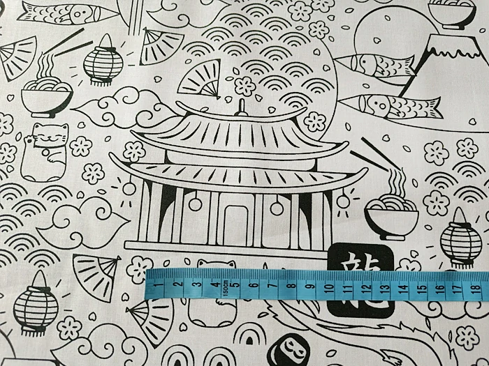 Látkové omalovánky – Japonsko