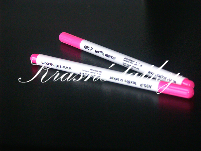 Mizící fix na textil