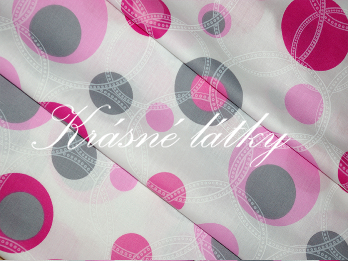 Kolečka růžová - šíře 240 cm