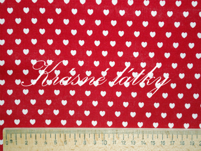 Srdíčka - 100% bavlna š. 140cm