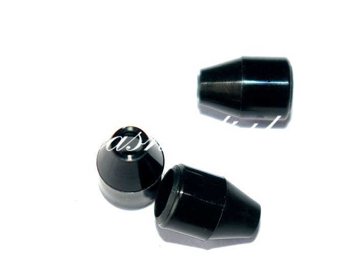 Plastová koncovka na šňůry, průměr 8 mm, délka 15 mm, černá