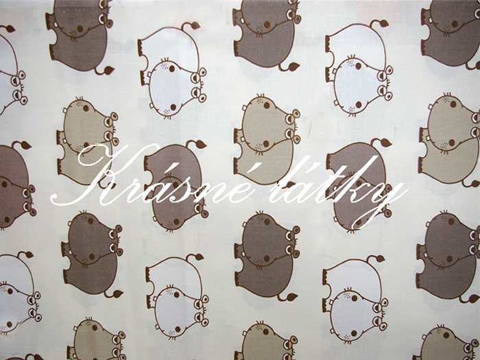 Nezbední hroši - 100% bavlna vysoké kvality, krásní hrošíci