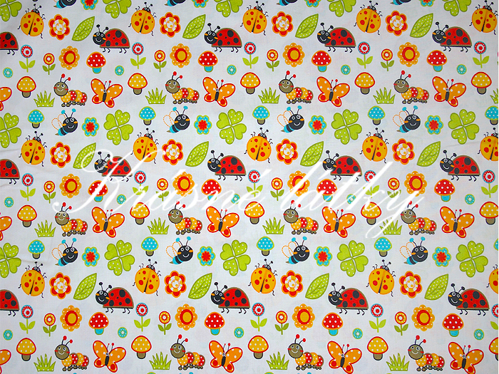 značková metráž v pěkné kvalitě drobný vzor Na louce - š. 160 cm 100% bavlna