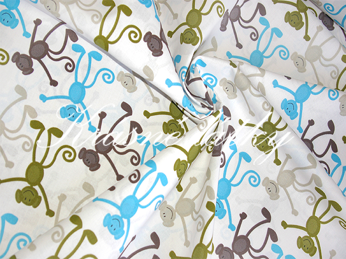 Opičky značková metráž v pěkné kvalitě  š. 160 cm 100% bavlna