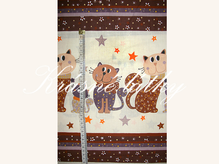 Kočičky - 100% bavlna š. 160cm, hladké plátno na bytový textl M