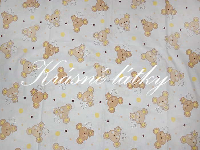 Myška Filipka okrová - 100% bavlna, š. 160 cm, 120 g/m2