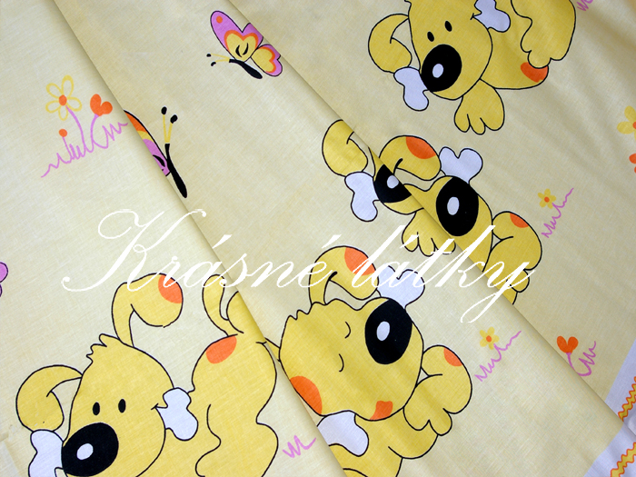 Zlatí pejskové a štěňátka - 100% bavlněné plátno, š. 160cm