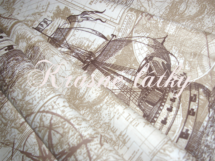 Lodě 100% bavlna šíře 240cm, krásná kvalita