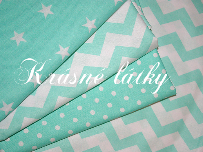 Hvězdy bílé, azurové - 100% bavlna, š. 160 cm, 140 g/m2