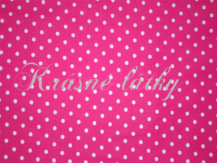 Malinový puntík cca 7mm š. 160, 135 g/m2