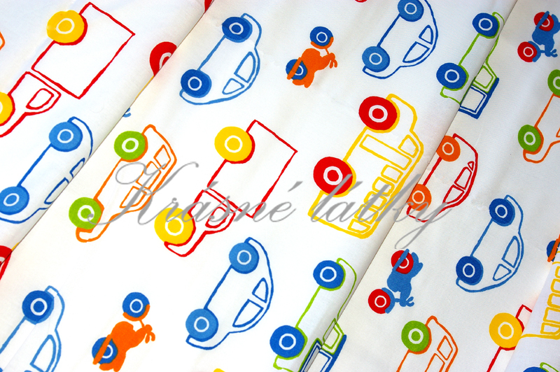 Veselá autíčka, 100% bavlna