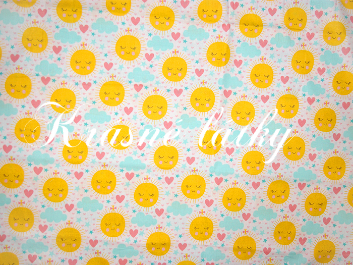 Sluníčka, bavlněná látka v šíři 160cm, 120g/m2