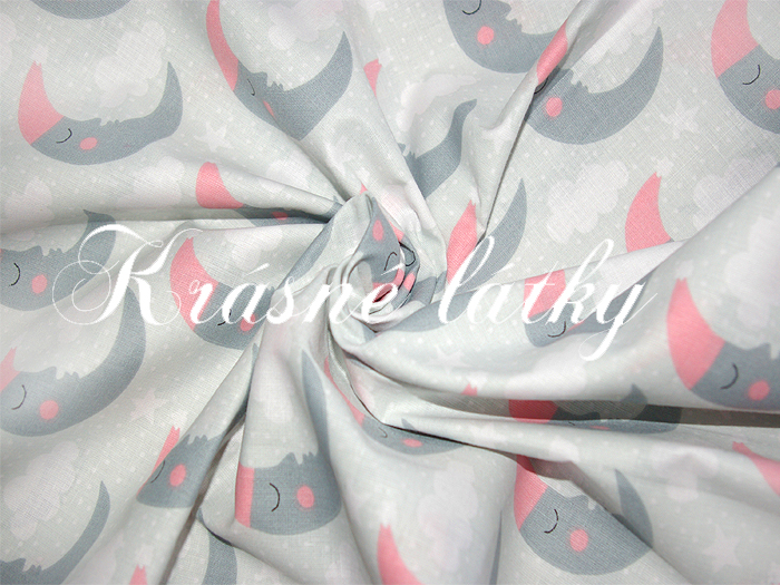 Měsíček Jemná látka pro holčičky - 100% bavlna, š. 160 cm