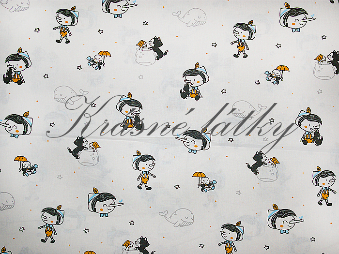 Pinokio - 100%bavlna, š. 160cm, bavlněné plátno z