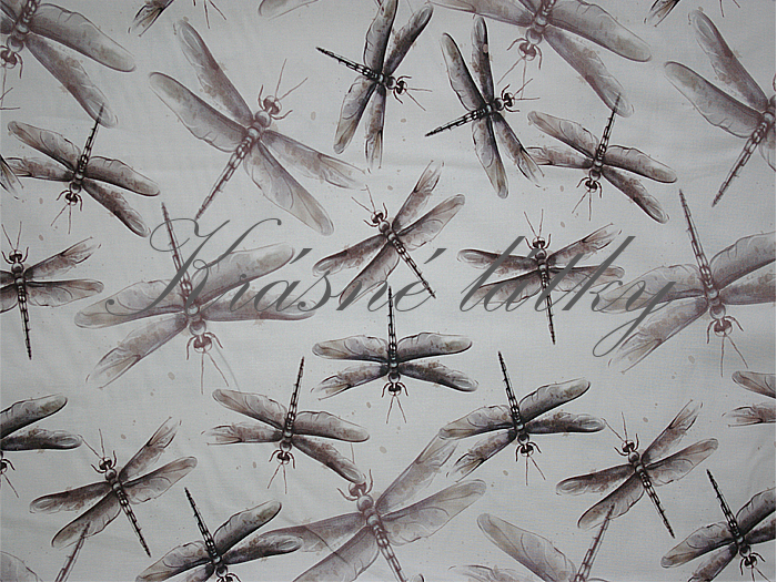 Vážky š. 160 cm bavlna, 150 g/m2