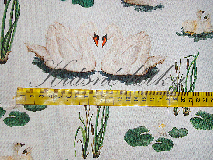 Labutě - 100% bavlna, š. 160 cm, 150 g/m2