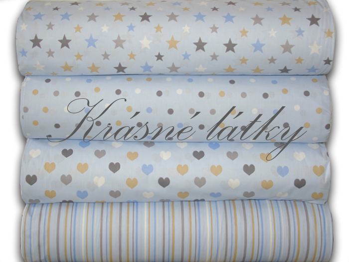 Hvězdy na modrém podkladu, bavlna, šířka 240 cm, plátno