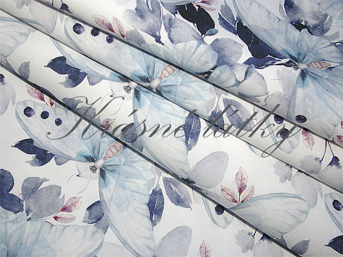 Motýli - 100% bavlna, š. 160 cm, 150 g/m2