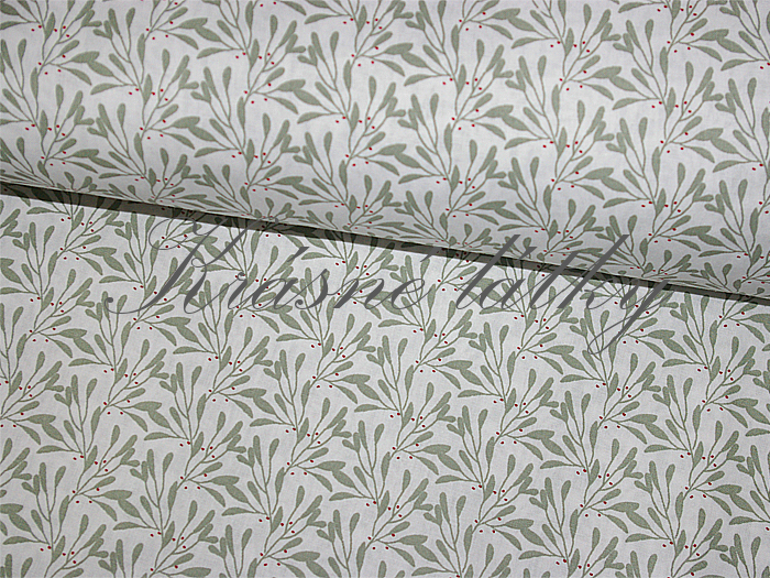 Jemné lístečky - 100% bavlna, š. 160 cm. 120 g/m2