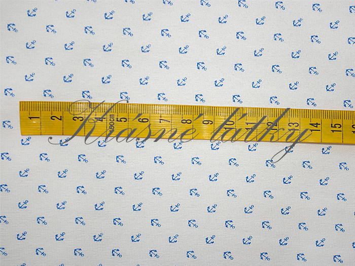 Kotvy - 95 % bavlna, elastan 5 %, š. 160 cm, 170 g/m2 