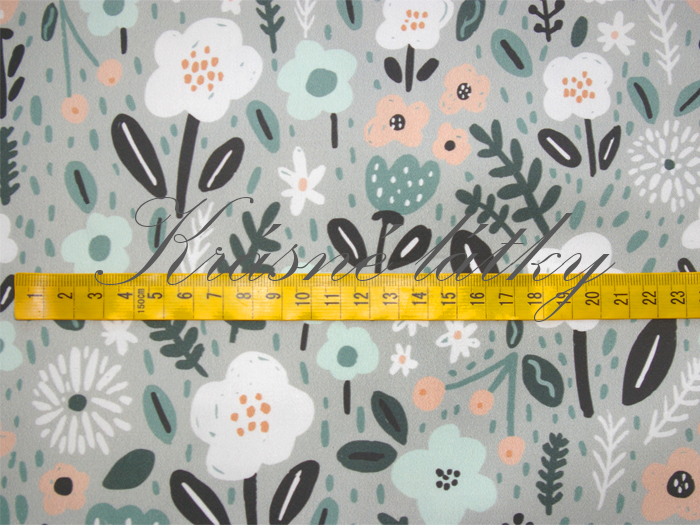 Květiny - 100% bavlna, 160 cm, 150 g/m2, plátno