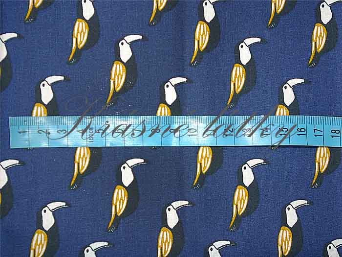 Dětská bavlněná látka tukan - 100% bavlna, š. 150 cm, 115 g/m2, látky metráž