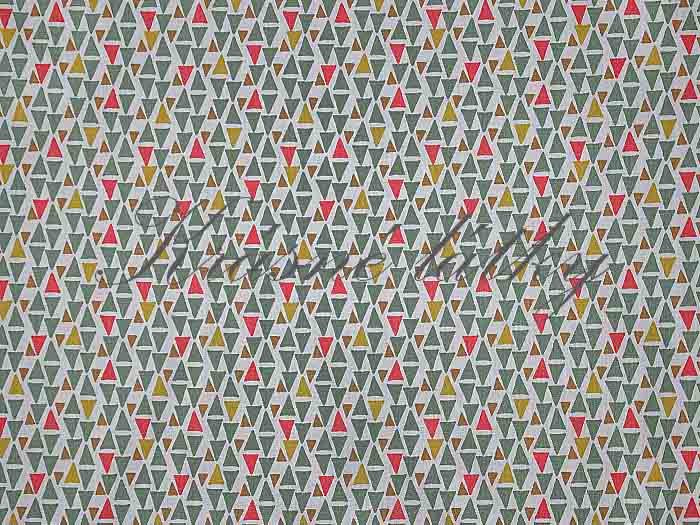 Bavlněná látka, vzor trojúhelník - 100% bavlna, š. 150 cm, 115 g/m2, látky metráž