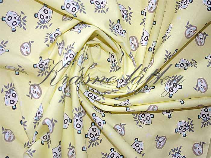 Bavlna zvířátko panda - 100% bavlna, š. 150 cm, 115 g/m2, látky metráž