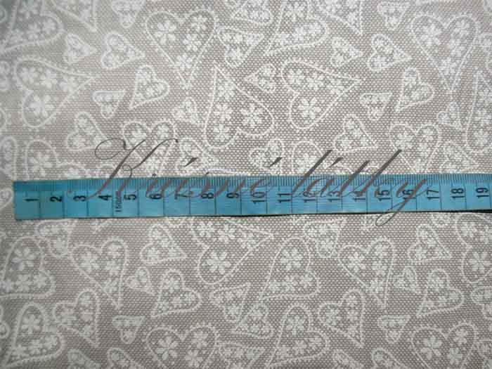 Bavlna látka srdíčka šedá - 100% bavlna, š. 140 cm, 130 g/m2, látky metráž