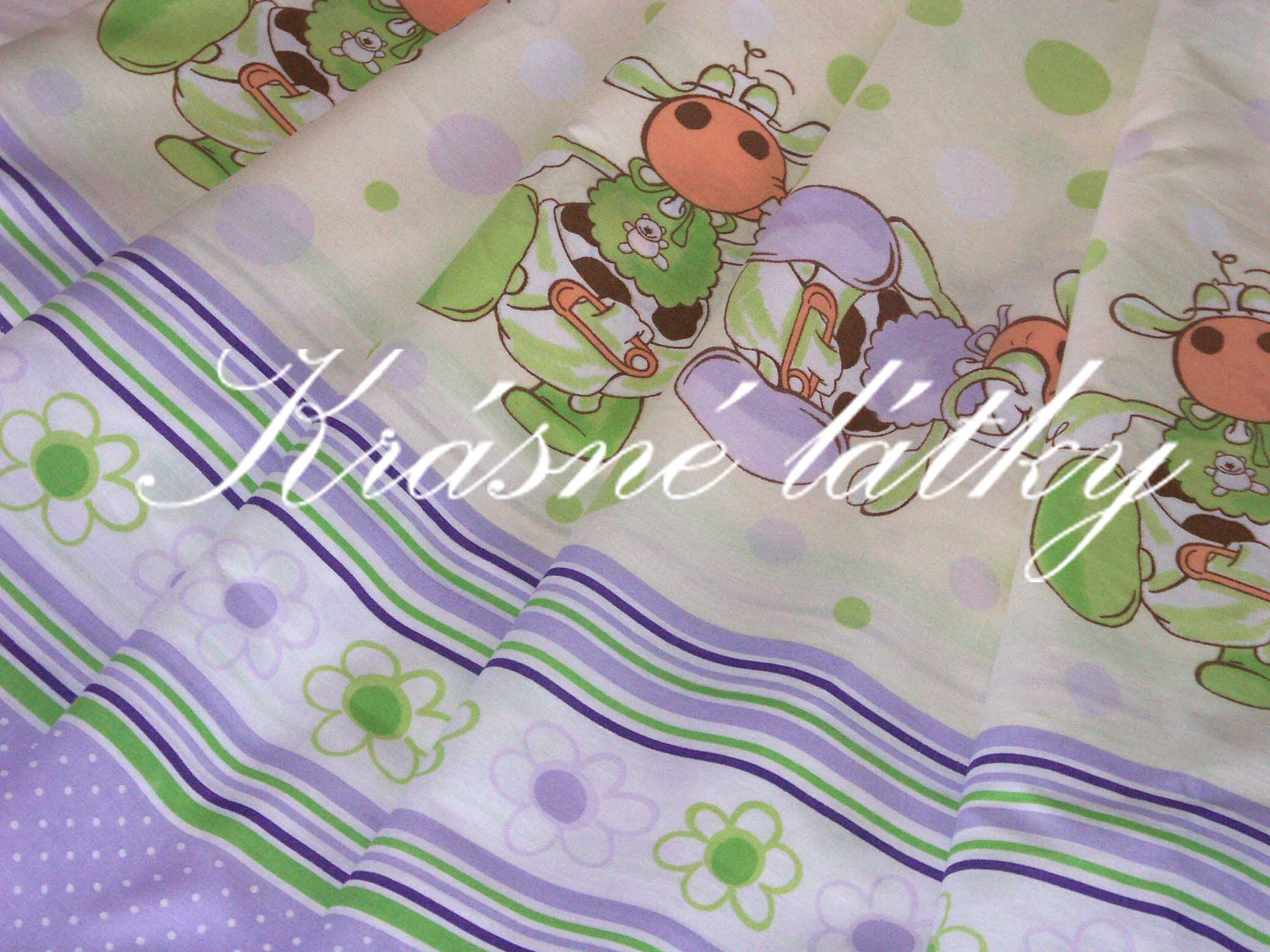 Miminko fialová kombinace - bavlněné plátno