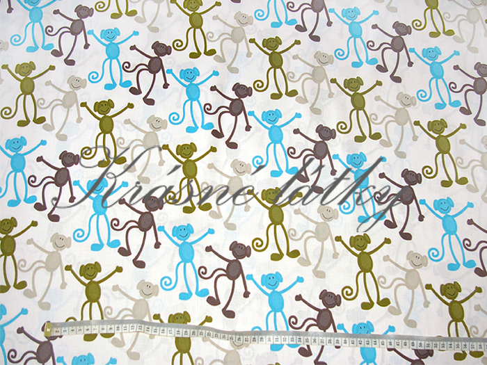 Opičky značková metráž v pěkné kvalitě  š. 160 cm 100% bavlna