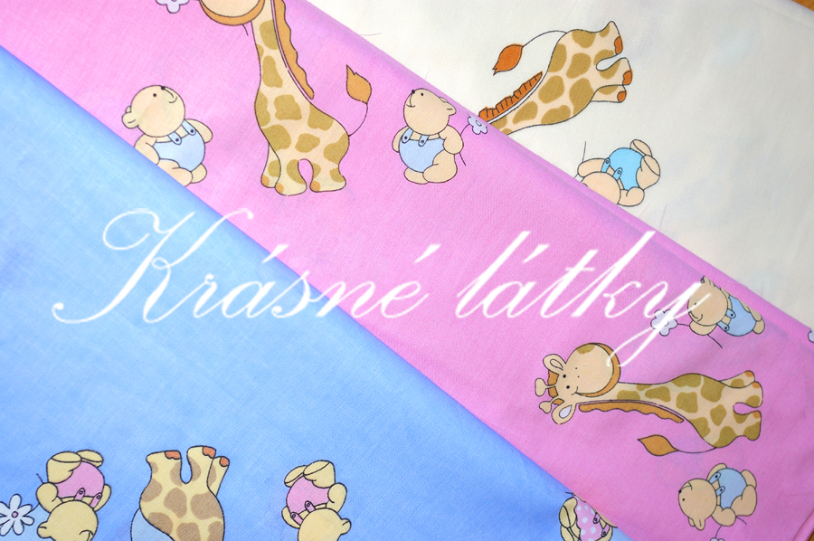 Žirafa růžová - 100% bavlna