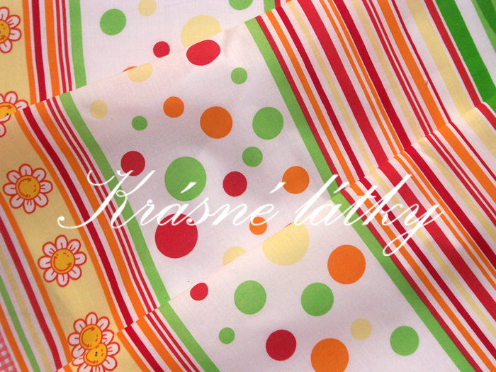 Drak na koloběžce růžová - bavlněné plátno