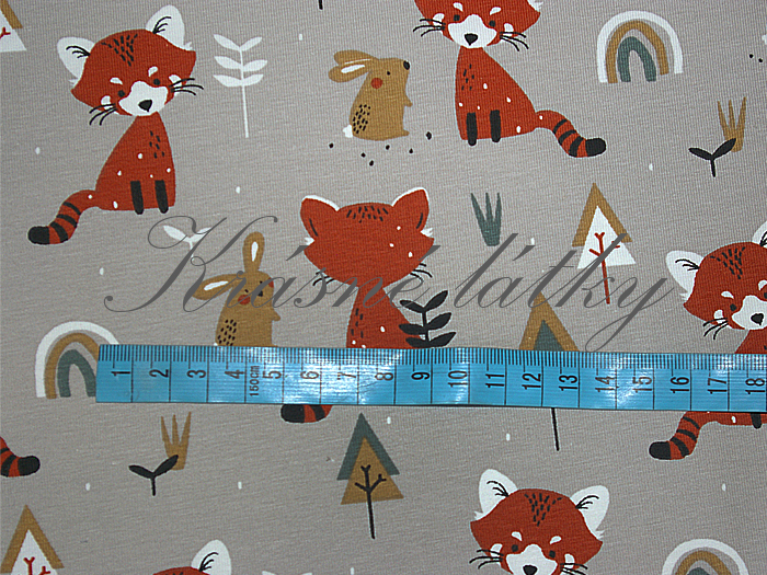 Lišák Vuk - 92 % bavlna, elastan 8 %, š. 150 cm, 220 g/m2