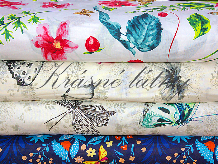 Motýl zlatý - 100% bavlna, 160 cm, 130 g/m2