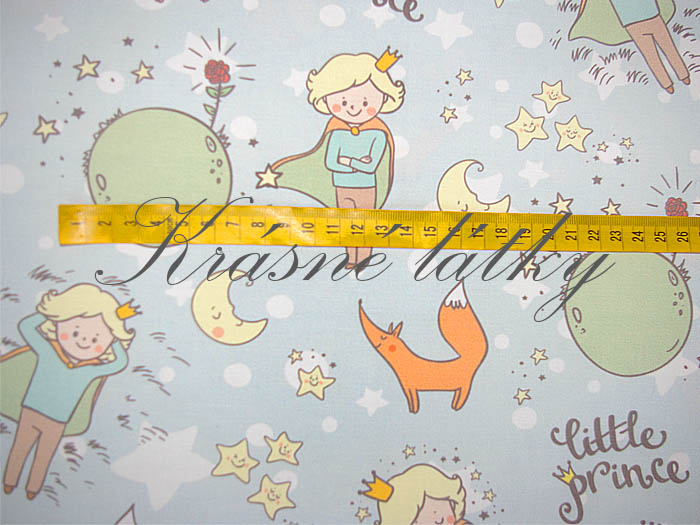 Dětská pohádková látka Little Prince - 100% bavlna, š. 160 cm, 150 g/m2