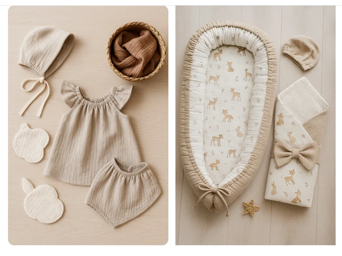 Mušelínová látka, gázovina len – mušelín – látky – metráž