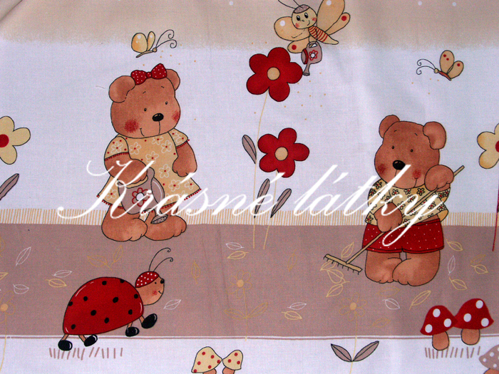 Pohádkový medvídek a vochomůrka 1 - bavlněné plátno