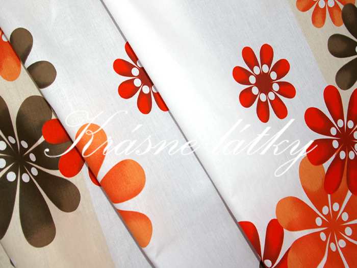 Vyprodáno Větší zářivé kytičky, šíře látky 240 cm, 100% bavlna