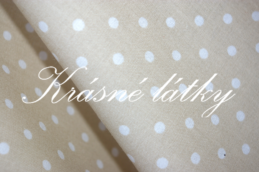 vyprodáno Okrový puntík, š. 150, 145 g/m2