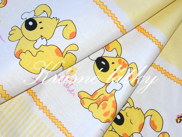 Zlatí pejskové a štěňátka - 100% bavlněné plátno, š. 160cm