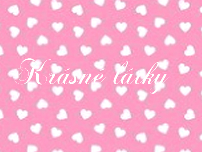 Srdíčka š. 160cm II. jakost 100% bavlna bílá/červený podklad