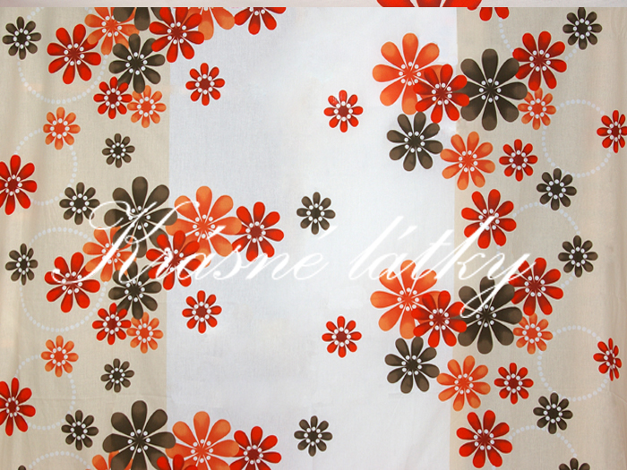 Vyprodáno Větší zářivé kytičky, šíře látky 240 cm, 100% bavlna