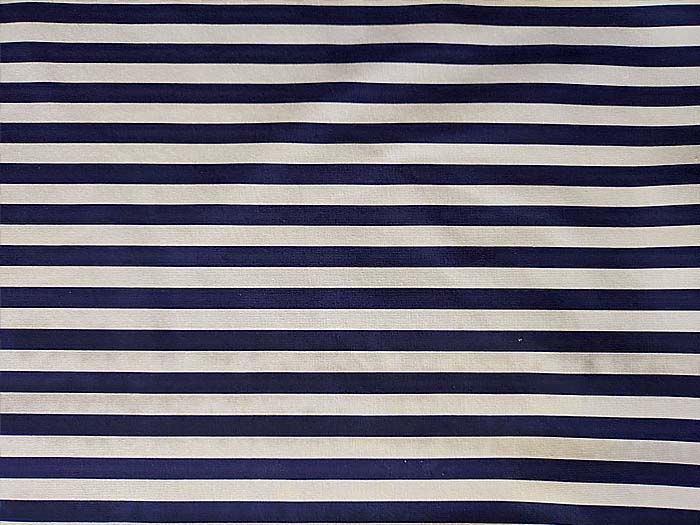 Tmavě modré pruhy, bavlněný úplet - 95 % bavlna, 5% elastan
