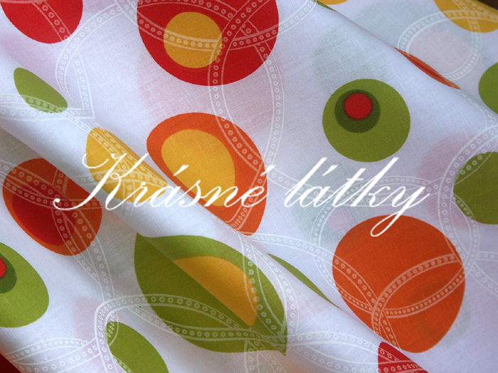 Kolečka oranžová - šíře 240 cm při nákupu 10 a více metrů