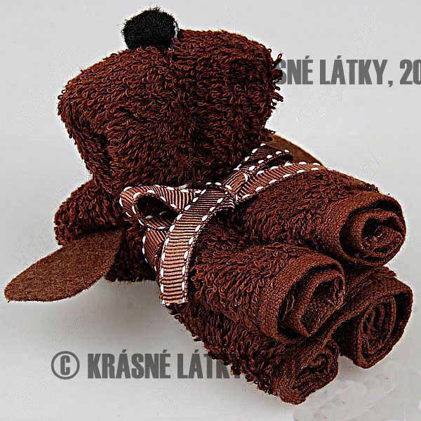 Štěňátka v dekorativním košíčku 2x - bavlněný ručník