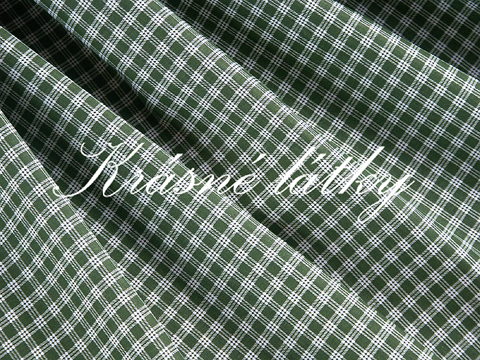 Kostička červená - bavlněné plátno, 100% bavlna