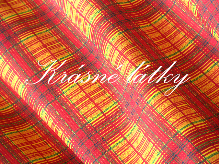 Kostička modrá - bavlněné plátno